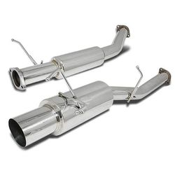 Catback Exhaust w/4 in. OD Muffler Tip - Stainless Steel 89-94 Nissan 240SX CBE-NS13-S
