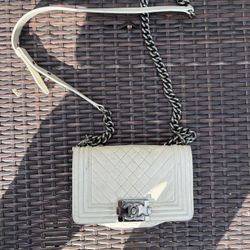 Chanel Small Boy Bag White 
