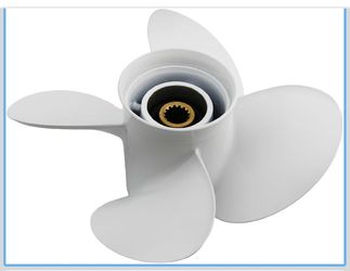 13x17 4 Blade Outboard Propeller Compatible with Yamaha Boat Engines 50HP 60HP 70HP 75HP 80HP 85HP 90HP 100HP 115HP 130HP,15 Spline Tooth,RH(Aluminum/