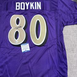 Miles Boykin Signed Autographed Custom Jersey- Bwckett Coa - Baltimore Ravens