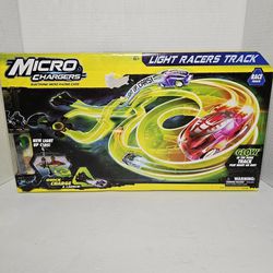 Micro Chargers Electronic Micro Racing Cars LIGHT RACERS TRACK - New in Box
