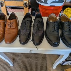 3 Pairs of New Leather Men's Shoes 