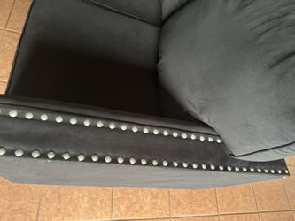 2 Piece Black Sofa Set