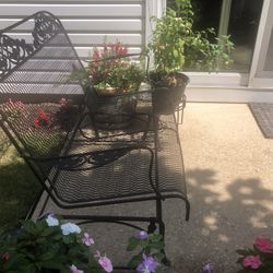 Outdoor Metal Rocking Bench