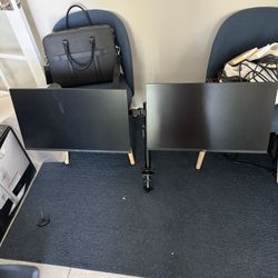 Dual 24” Dell Monitors W/ Dual Stand