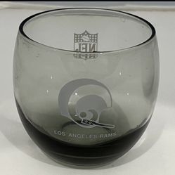 6 vintage NFL Los Angeles Rams smoked "roly-poly" rocks glasses