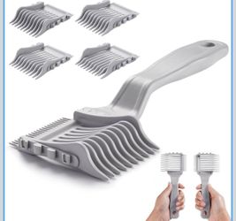 4-in-1 Detachable Gradient Comb Set Left & Right Handed, 4 Graduated Sizes, Snap-On Locking Heads, Durable ABS with Rounded Tips, Ideal for Home & Sal