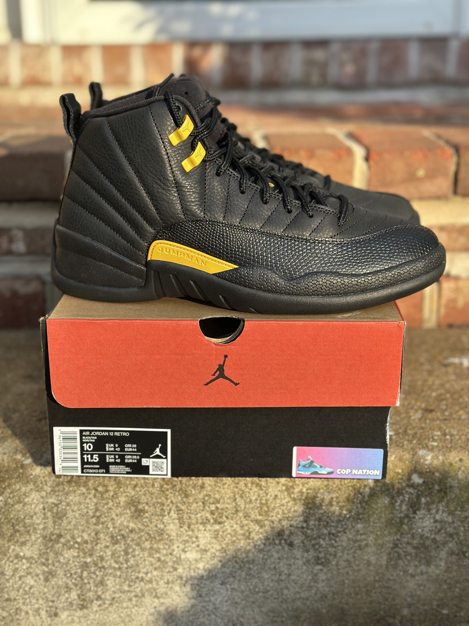 Nike Air Jordan 12 Retro Black Taxi (10M)
