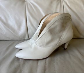 Vintag Camilla Staerk Helena Christensen White Leather Boots EU 42 US 11 NOS New