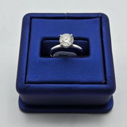 1.5 Carat VS1+ DEF Authentic Lab-Grown Hidden Halo Diamond Ring in 14k White Gold