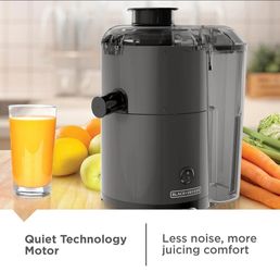 BLACK+DECKER Quiet Fruit & Vegetable Juicer, JE2500B,