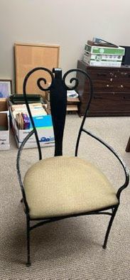 Iron chairs with cushion seats (30 each)