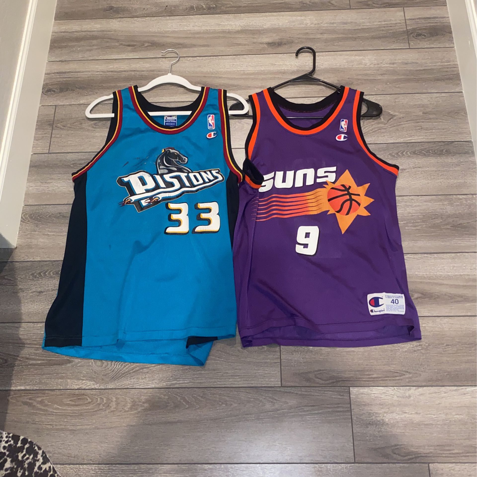 Vintage Champion Jerseys (suns And Pistons) Size 40 for Sale in Mesa, AZ -  OfferUp