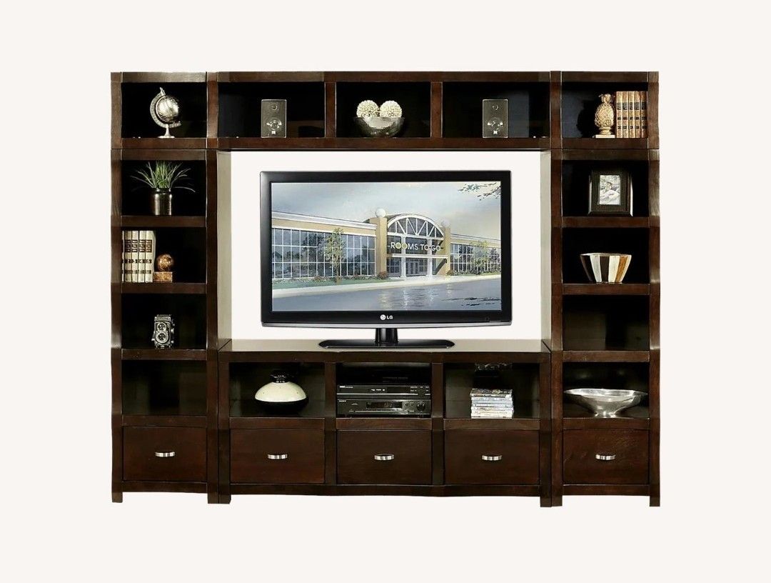 Eldon Square Merlot 4pc Wall Unit