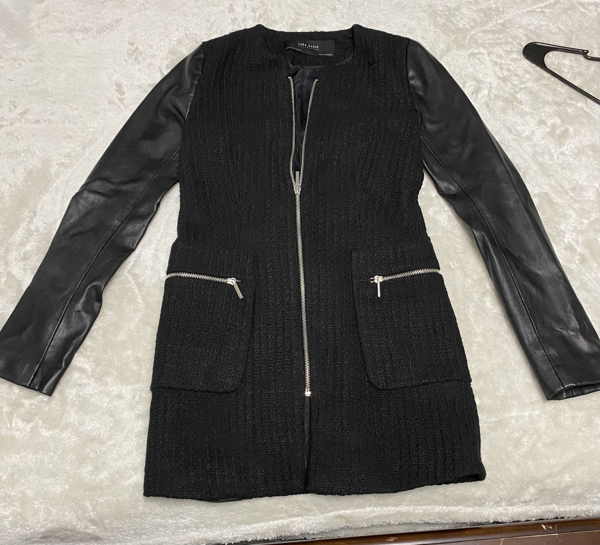 Women's jacket with faux leather details Size Xs