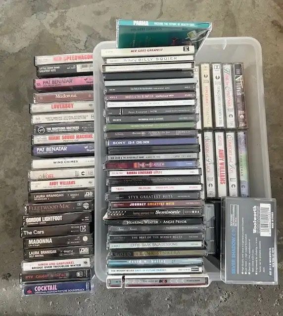 CD’s/DVD’s/Cassettes–Variety of Artists (80 TOTAL)