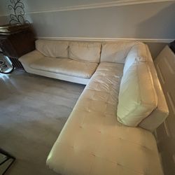 Roche Bobois Leather Two-Piece Set Sectional