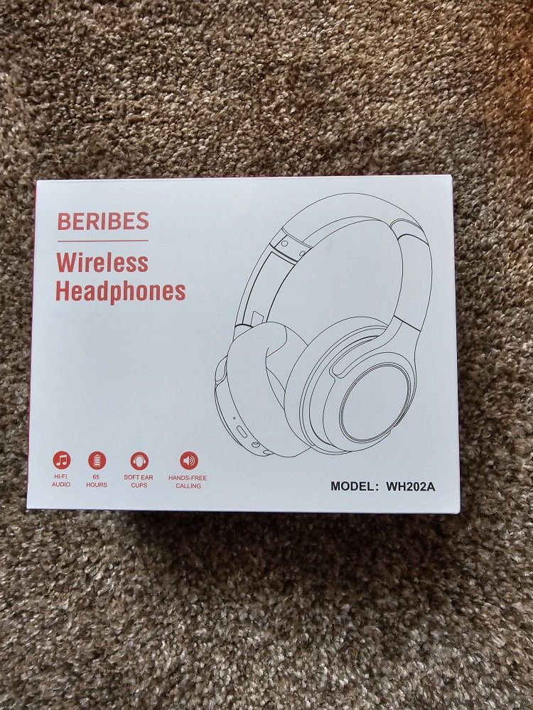 Beribes Over The Ear Bluetooth Headphones Pink