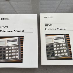 Original HP-71 Owners & reference Manuals