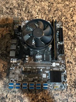 BTC B250C Mining Motherboard with CPU Cooler