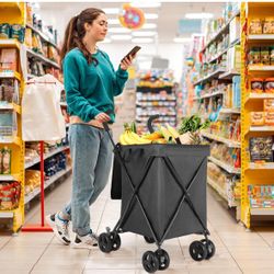 Carrito de playa de aleación de aluminio con ruedas rodantes, capacidad de 500 libras, 35.8 x 16.1 x 29.9 pulgadas, negro