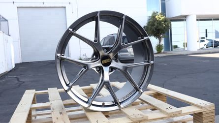 19 INCH STAGGERED SET BBS FIR STYLE WHEELS RIMS 19X8.5 +35 19X9.5 +35 (5X120) CB: 72.6