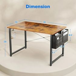 Brown 40 Inch Desk