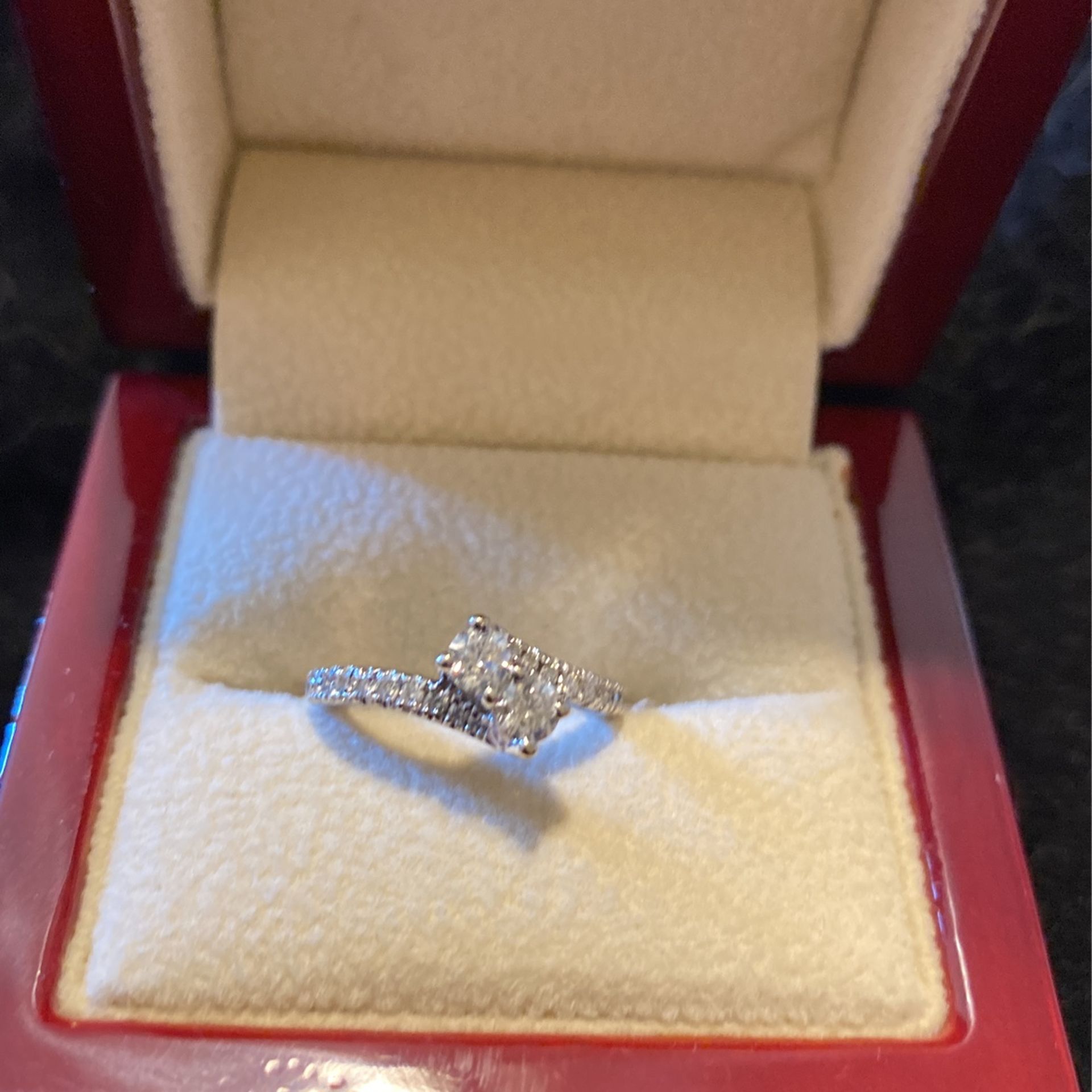 Certified  .65 Carat. 14kt White Gold Diamond Ring. 