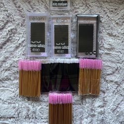 Eyelash Extensions And Brushes 