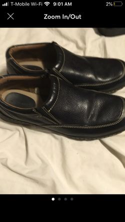 Men’s leather Rockport Black Loafers 10W