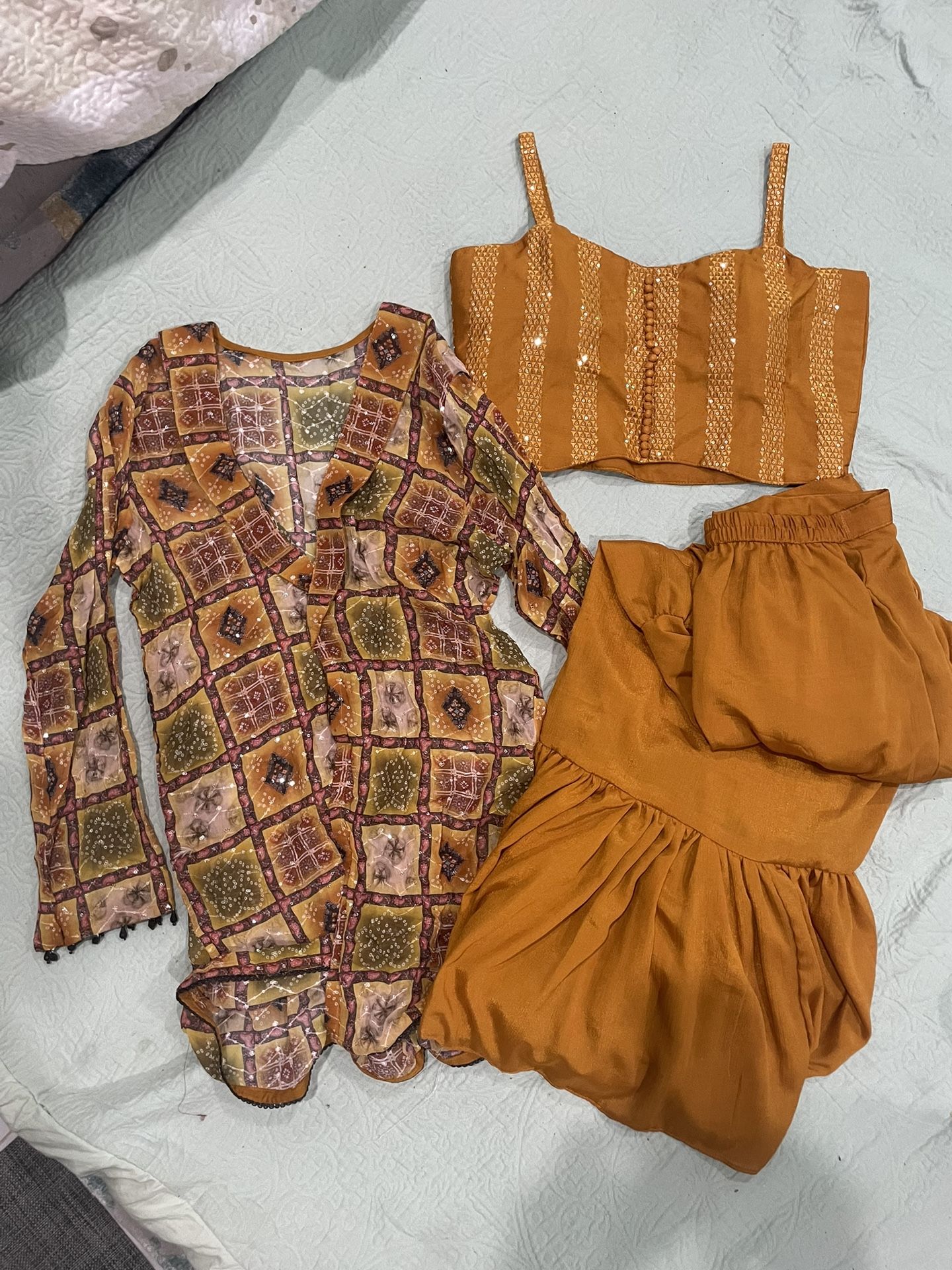 New Rust Color Indian Party Wear - Size Medium