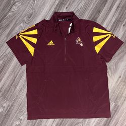 Adidas ASU Short Sleeve Windbreaker Size Men’s Large (NEW)
