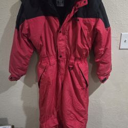 Vintage Women's RED FILA Alpine SKI SUIT  Waterproof, Size Large