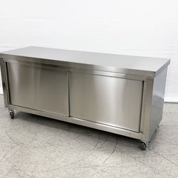 NSF 72in Stainless Steel Work Prep Table Cabinet HT-S-1800