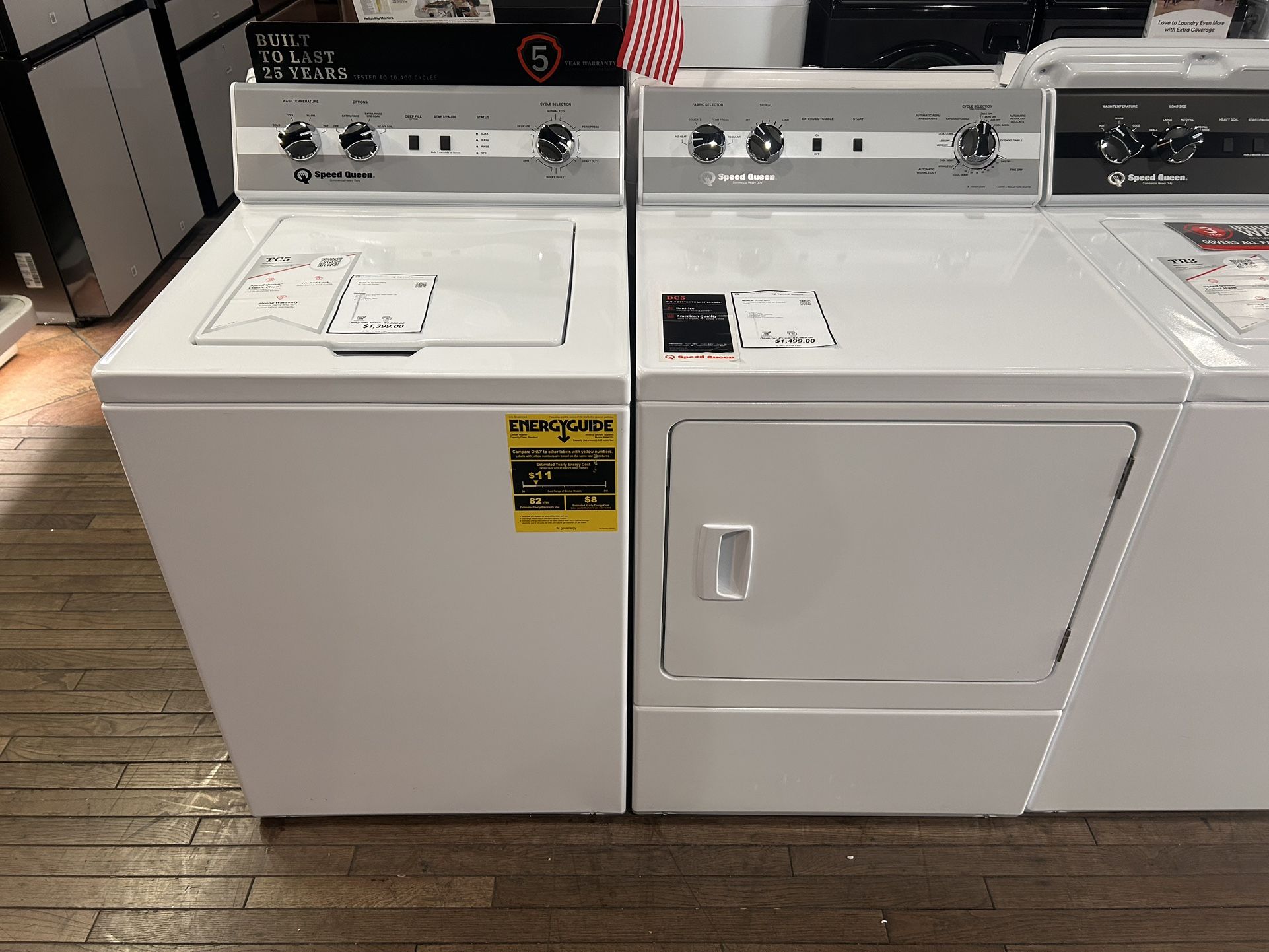 Brand New Speed Queen Washer/ Gas Dryer Set