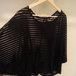 Sheer black lacy top