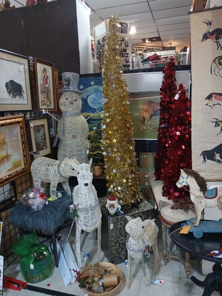 Christmas, Vintage, Antiques, Glassware, Jewelry, Toys
