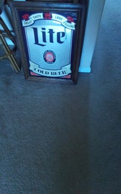 Miller Lite Vintage bar mirror