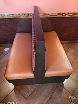 Restaurant Double Bench – Two-Seat Booth with Center Divider, Matching Pair