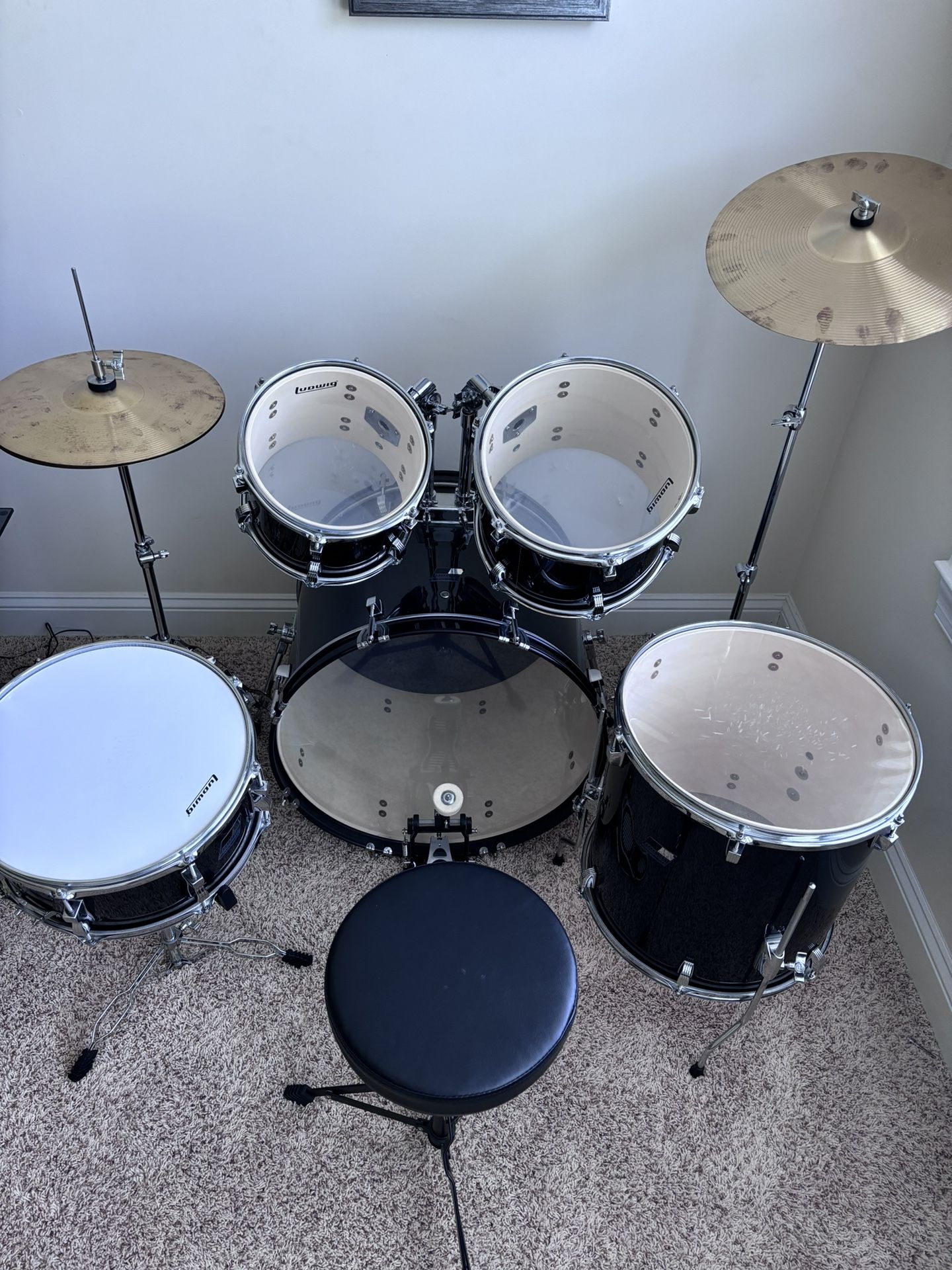  Ludwig Space Black Drumset