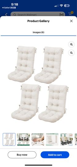 New in box SERWALL Outdoor Rocking Chair & Adirondack Cushion Set of 4, Non Skid Slip and Watreproof,for Outdoor and Indoor,Beige, a028-008-003