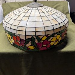 Colorful Floral Pattern Stained Glass Lamp Shade