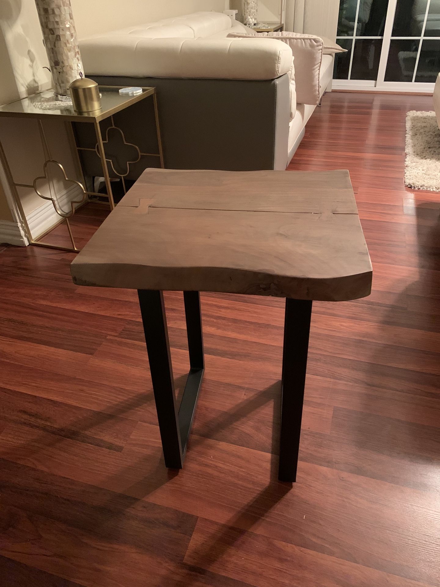 Wood end table