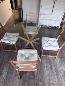 Glass Table & Chairs