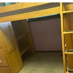 Real Wood Twin sized Bedframes Loft Bed