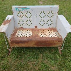 Vintage Metal Porch Glider 