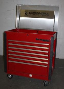 Cornwell service cart with side tray