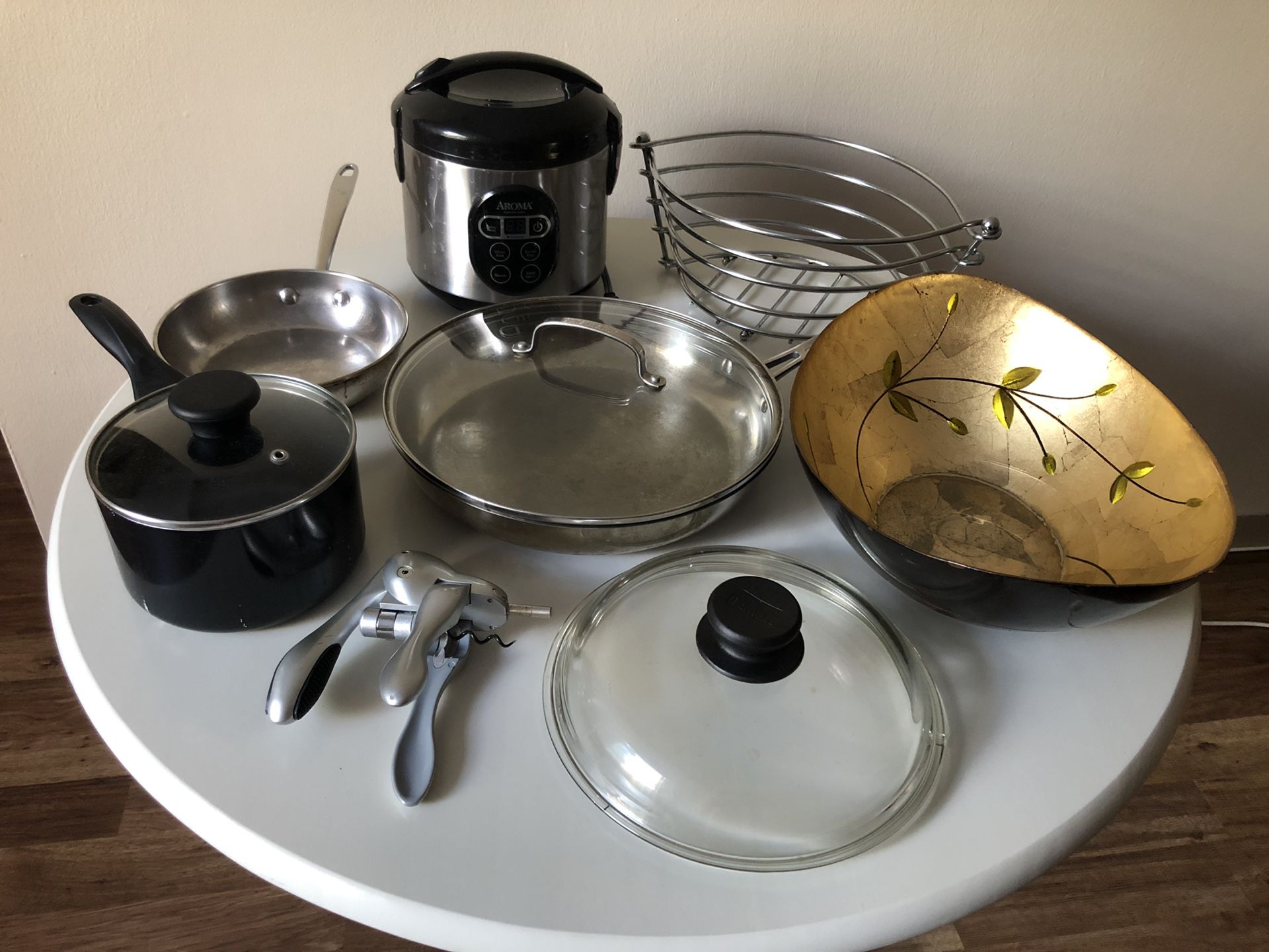 Pots, Pans, Mugs, Slow Cooker, Bowls, Plates, Fruit baskets , Ramekins and more- Kitchen Tools