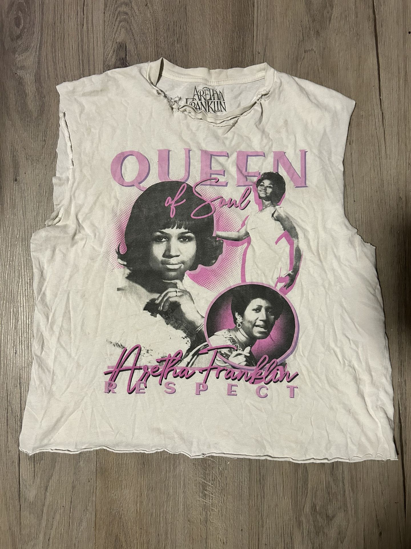 ARETHA FRANKLIN CUT OFF TEE