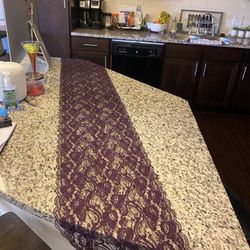 Purple Table Lace Runners